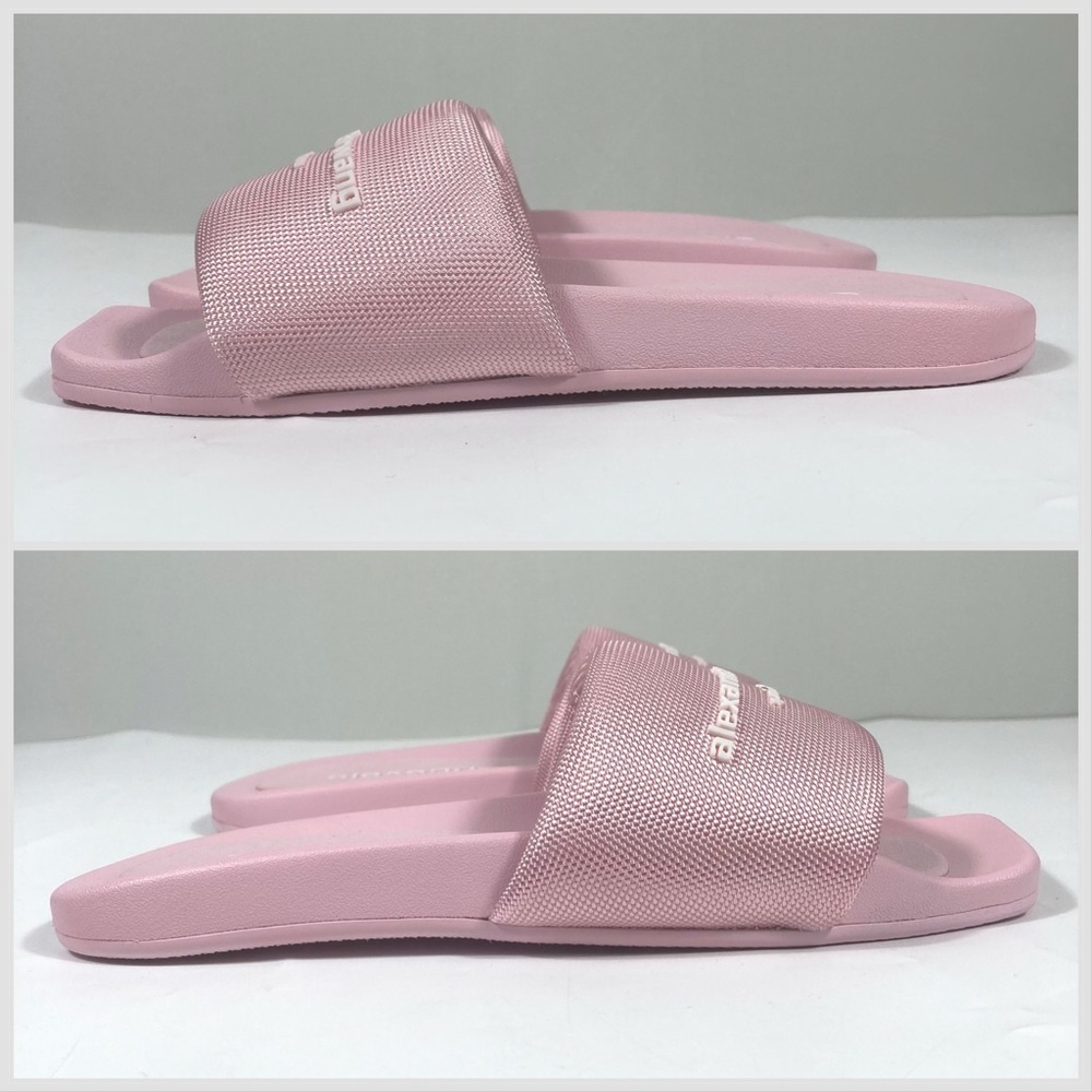 *SOLD* Alexander Wang Logo Pool Slides Light Pink EU 36 37 39 NEW - Picture 12 of 16